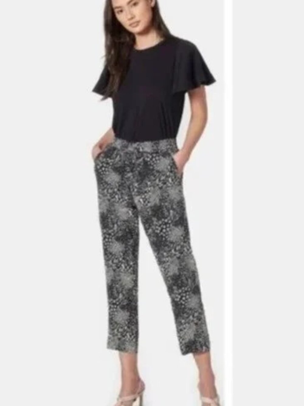 Joie Mixed Animal Print Cropped Pants
